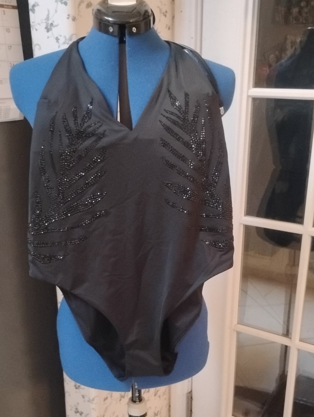 Victoria's Secret Black Sequin One Piece Swimsuit
